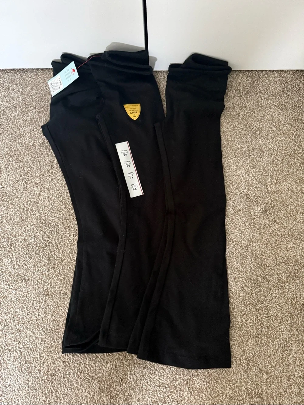 black flare leggings